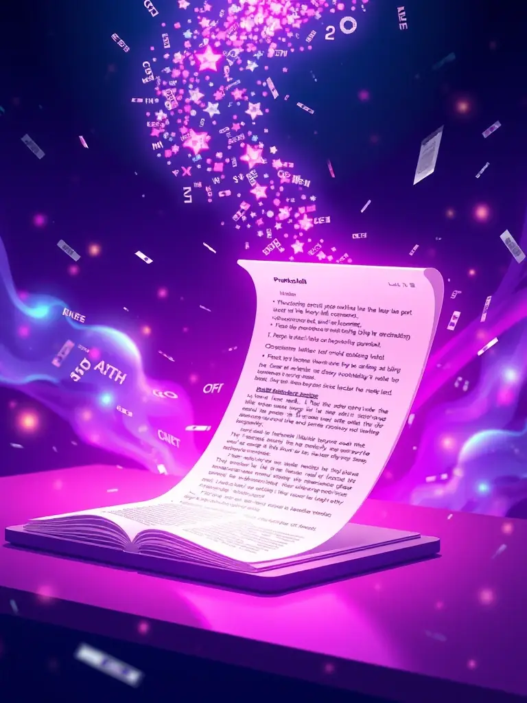 An animation showing the Protokolle per KI software automatically removing filler words ('um', 'ah') from a transcript, resulting in a clean and professional document.