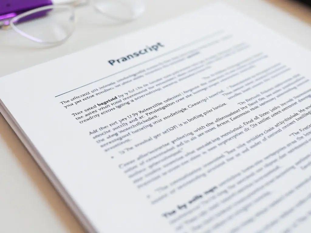 A close-up shot of a transcript generated by Protokolle per KI, highlighting the accuracy of the transcription.