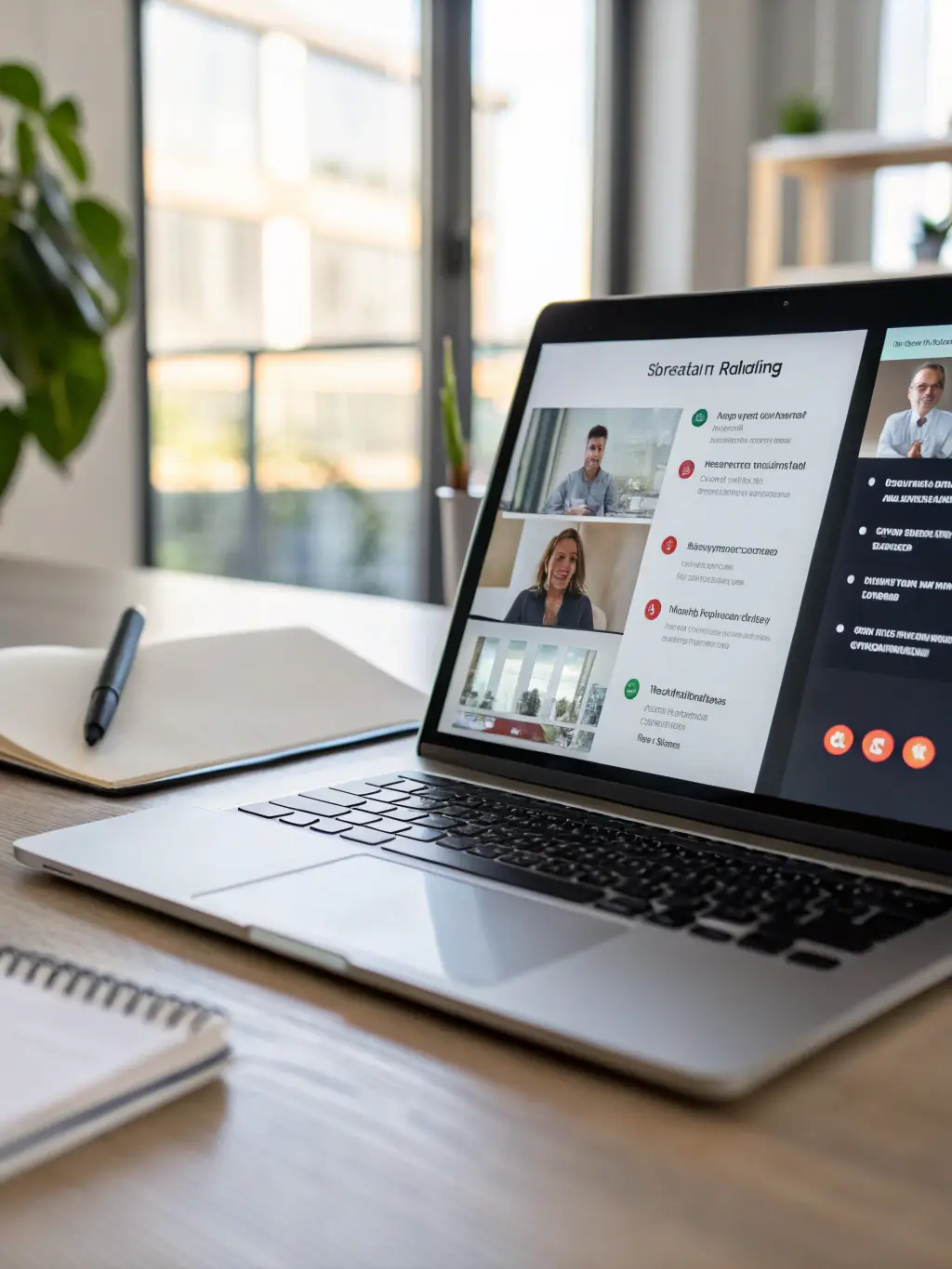 A user reviewing and editing the automatically generated meeting minutes on a desktop computer, highlighting key decisions.
